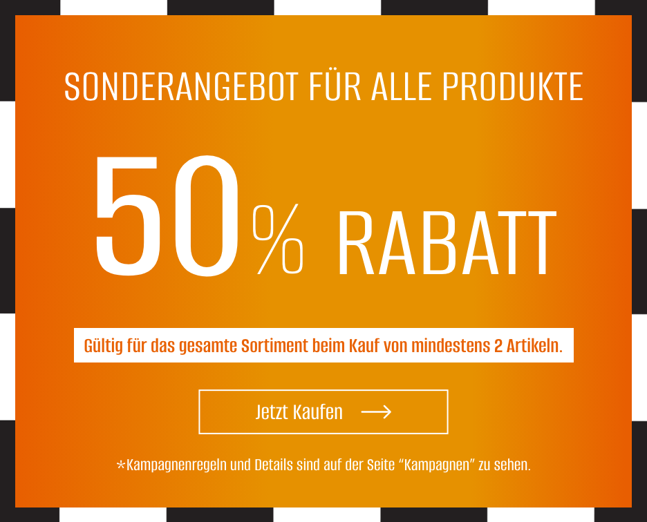 Sonderangebot Für Alle Produkte 50% Rabatt!