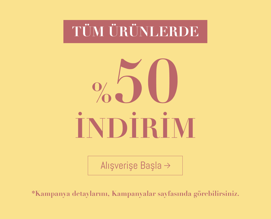 Tüm Ürünlerde 50% İndirim!