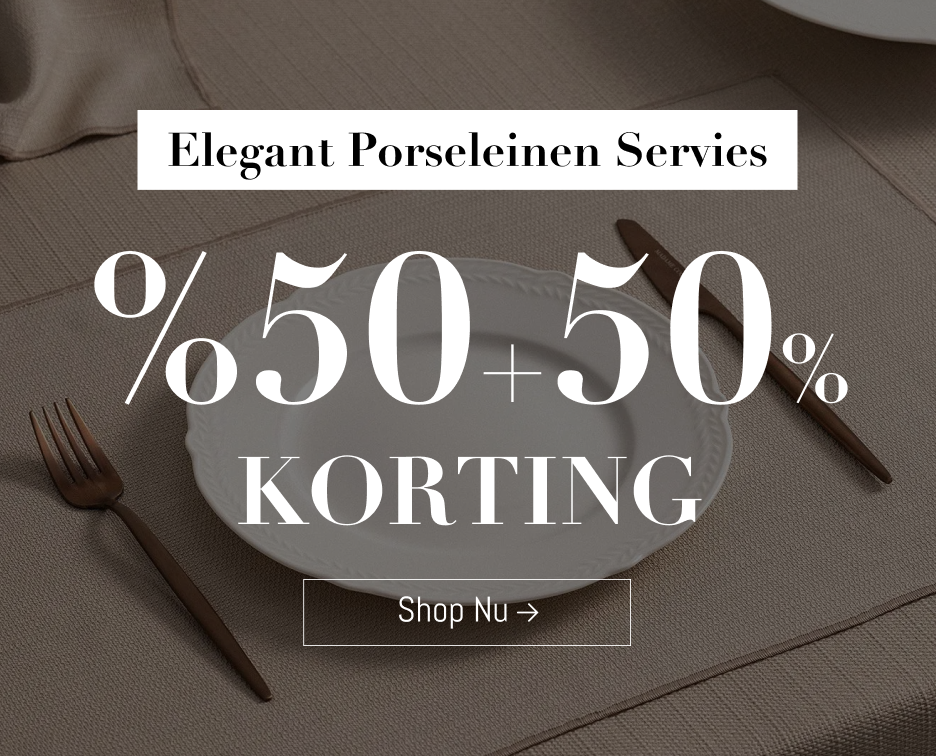 50%+50% Korting op Porselein!