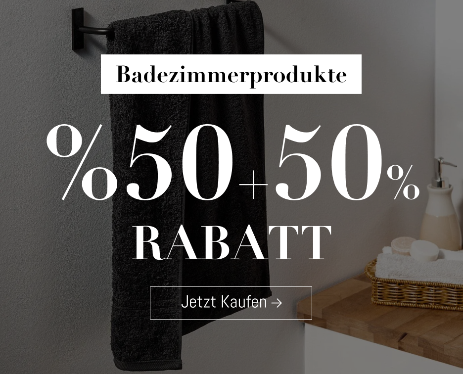 50%+50% Rabatt auf Badezimmerprodukte!