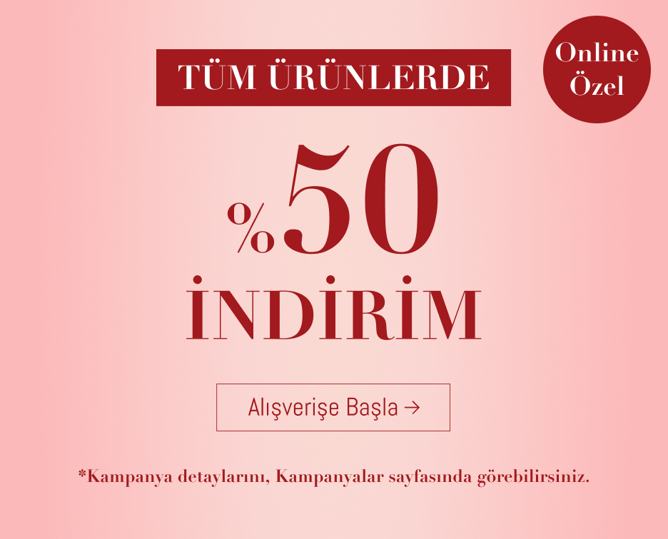 Tüm Ürünlerde 50% İndirim!