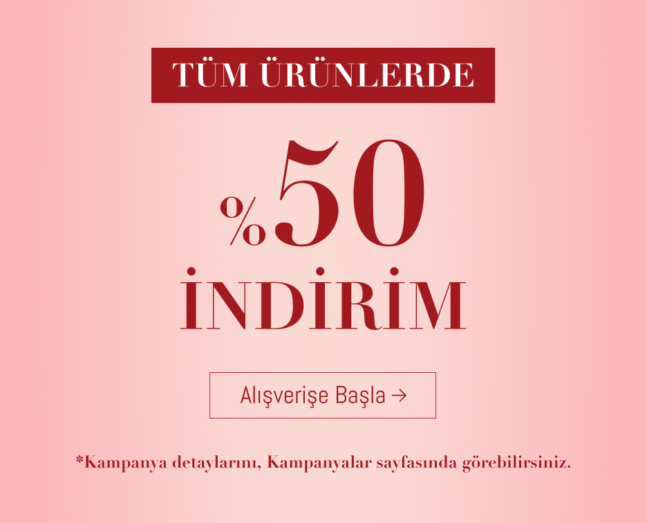 Tüm Ürünlerde 50% İndirim!