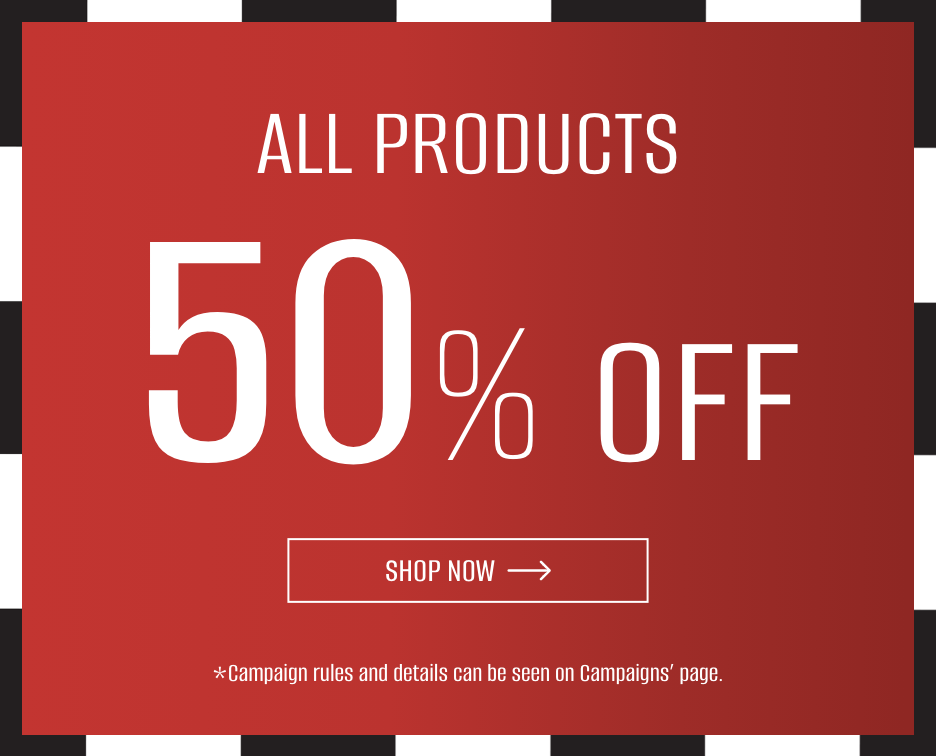 50% Off on All Products!