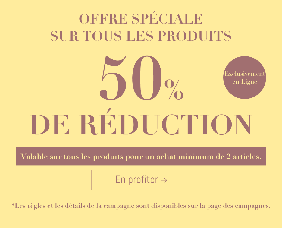 Offre Spéciale Sur Tous Les Produits 50% De Réduction !