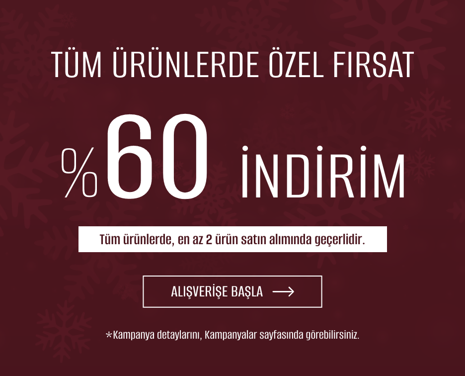 Tüm Ürünlerde Özel Fırsat %60 İndirim!