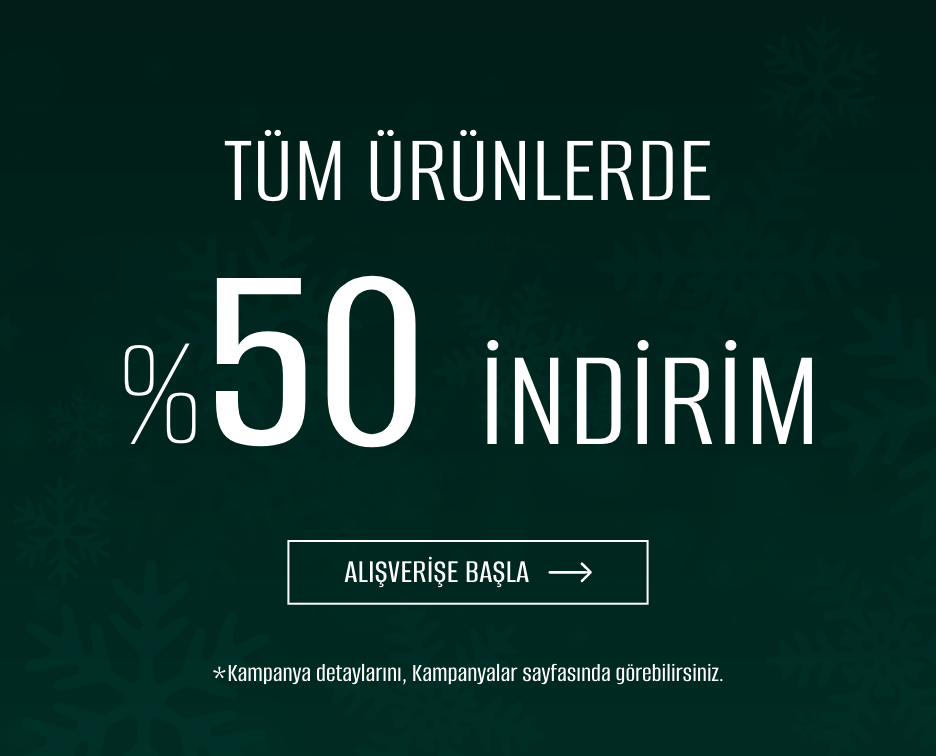 Tüm Ürünlerde 50% İndirim!